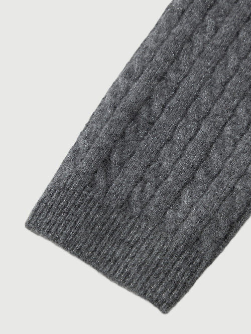 Load image 1 in gallery view. Cashmere crew neck sweater - Dark gray