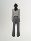 Pantalon élastique large gris fumé