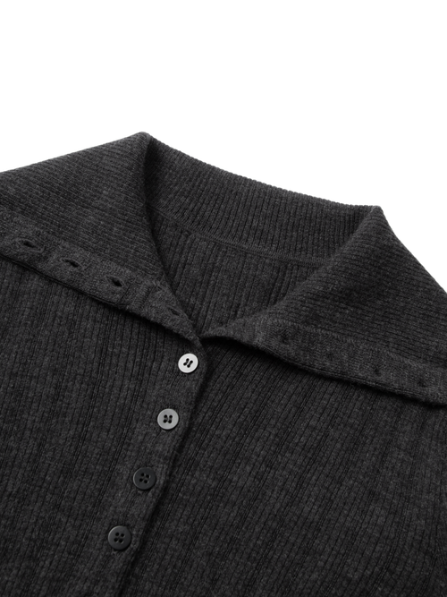 Charger l'image 1 dans la galerie. Fitted Pure Wool Ribbed Sweater