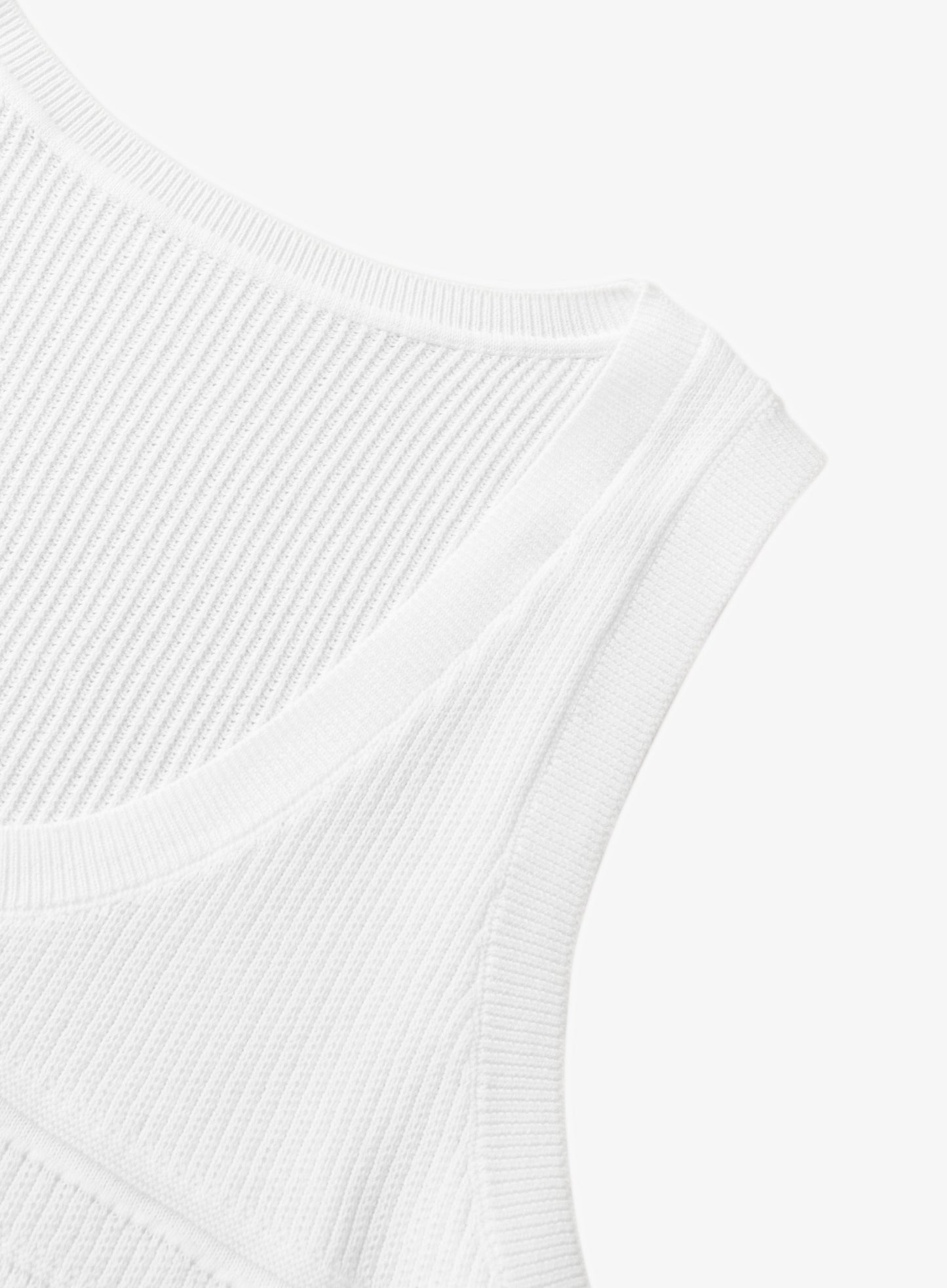 Cotton U-Neck Sleeveless Knit Tank