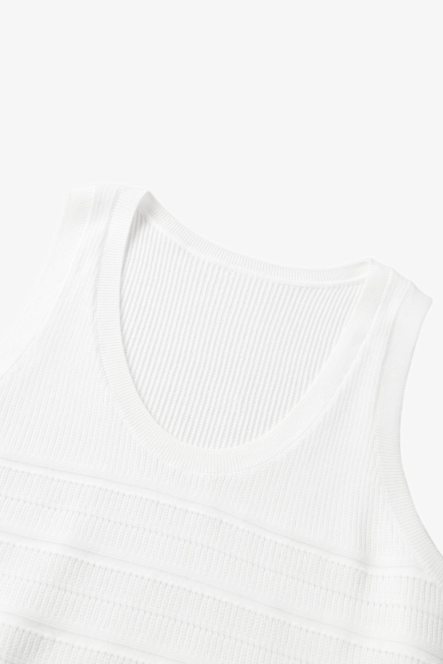 Cotton U-Neck Sleeveless Knit Tank