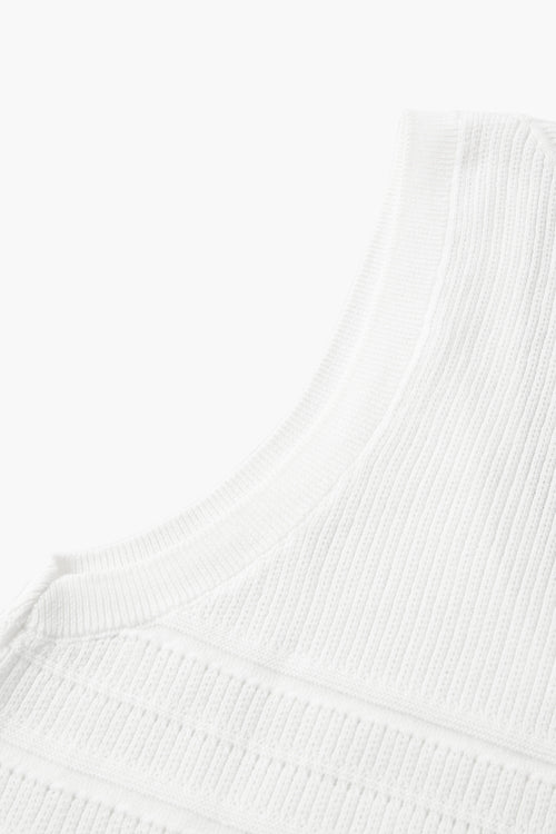 Load image 1 in gallery view. Cotton U-Neck Sleeveless Knit Tank