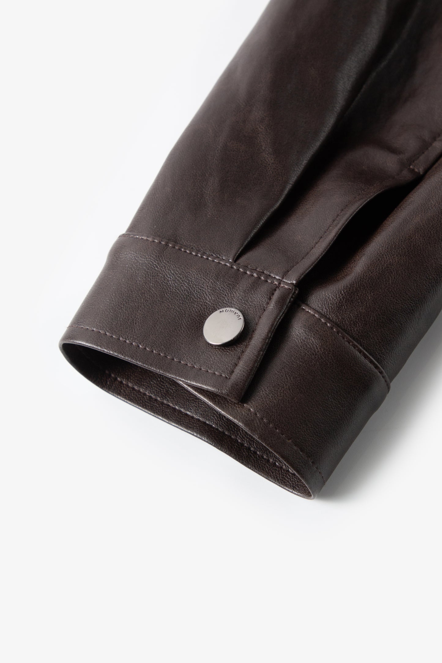 Metallic Faux Leather Moto Jacket