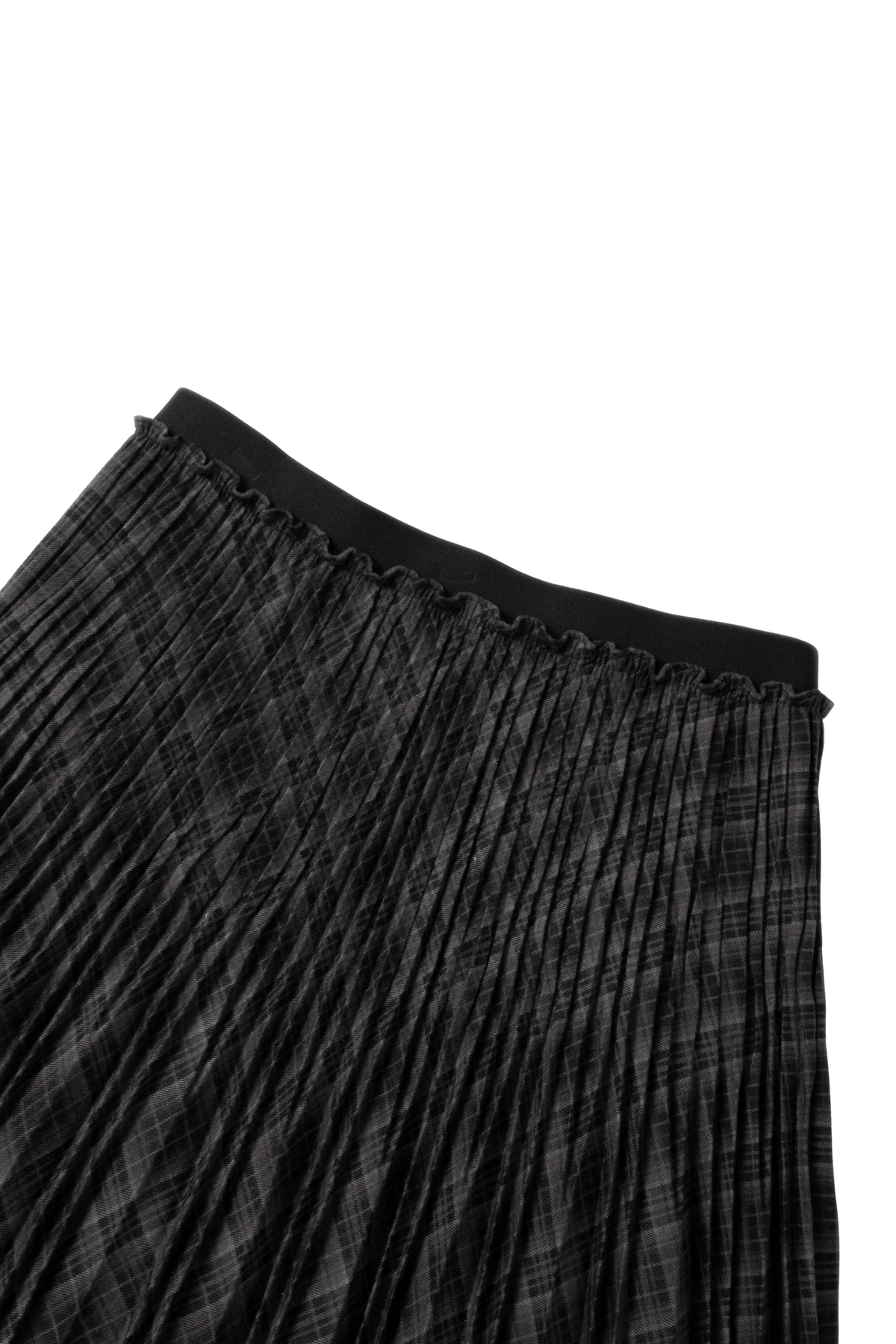 Plaid Pleated Midi Skirt
