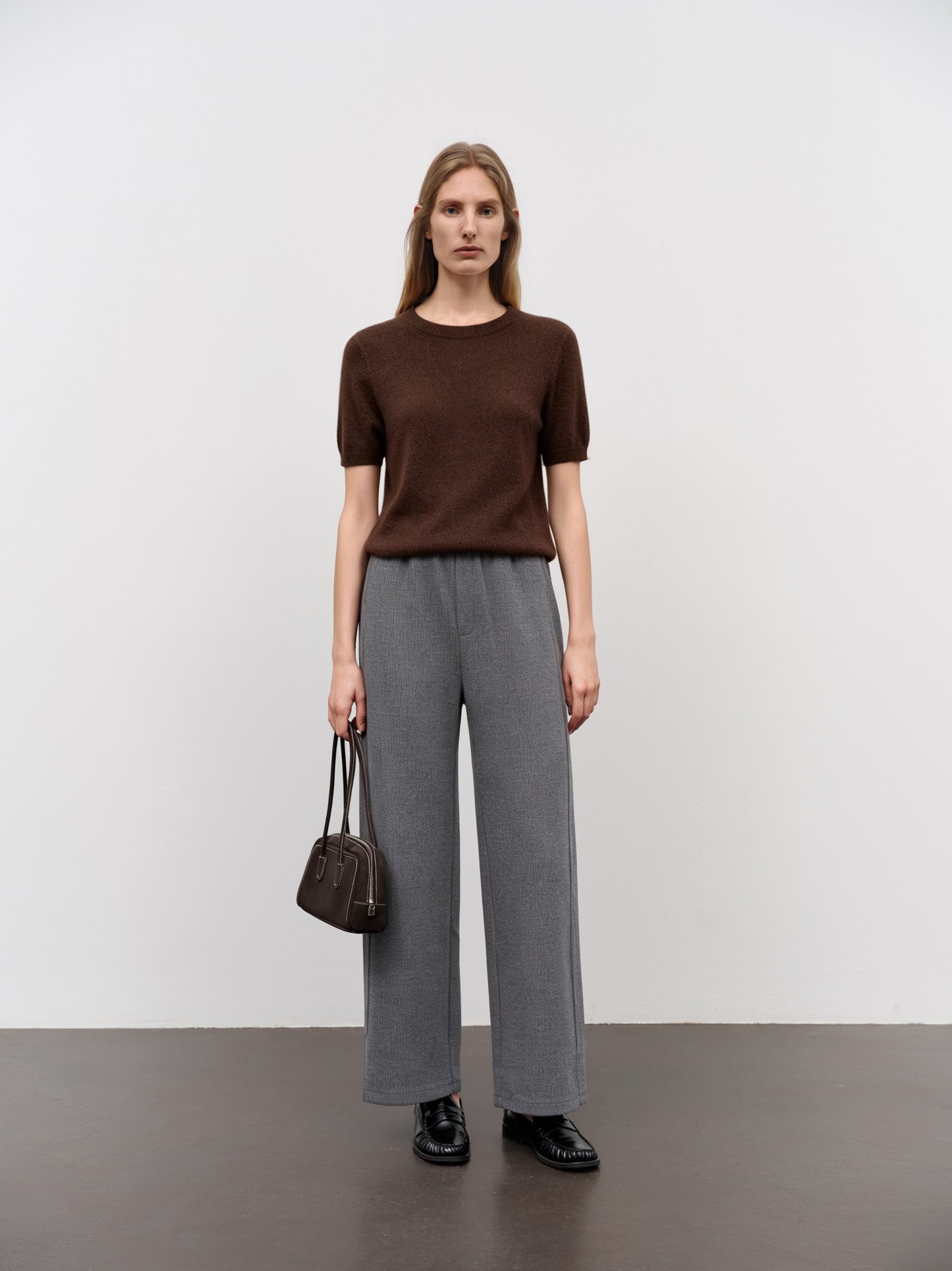 Lightweight Cashmere-Silk Short-Sleeve Sweater