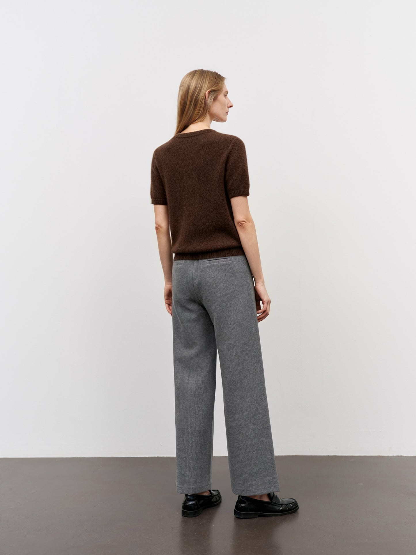 Lightweight Cashmere-Silk Short-Sleeve Sweater