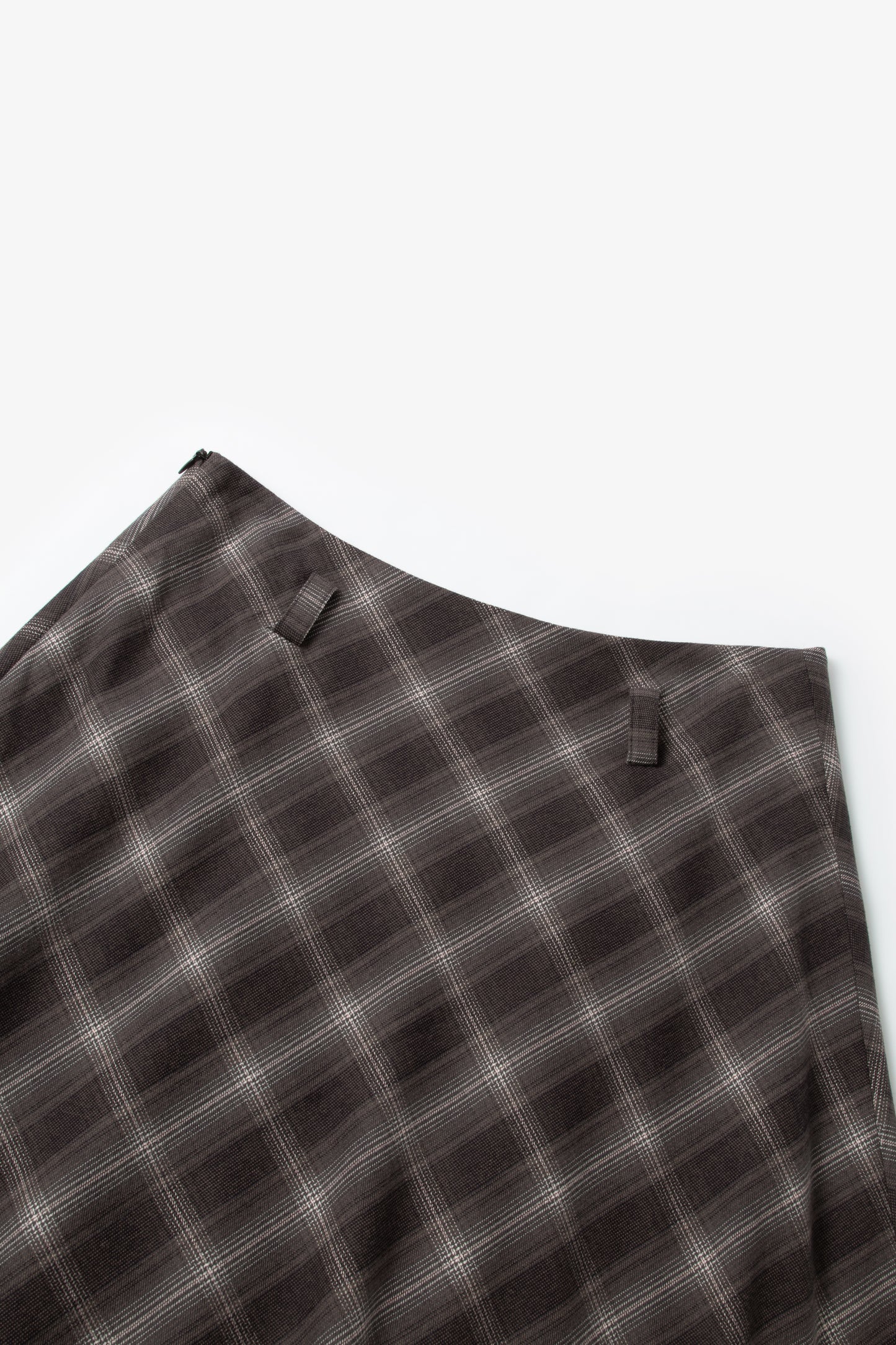 Belted Plaid Handkerchief Maxi Skirt