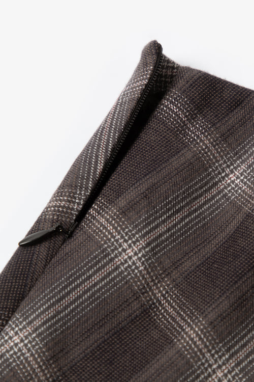 Load image 1 in gallery view. Belted Plaid Handkerchief Maxi Skirt