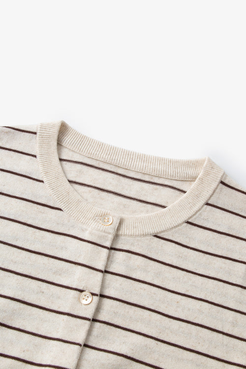 Carica immagine 1 in visualizzazione galleria. Twofer Tie-Sleeve Striped Cardigan