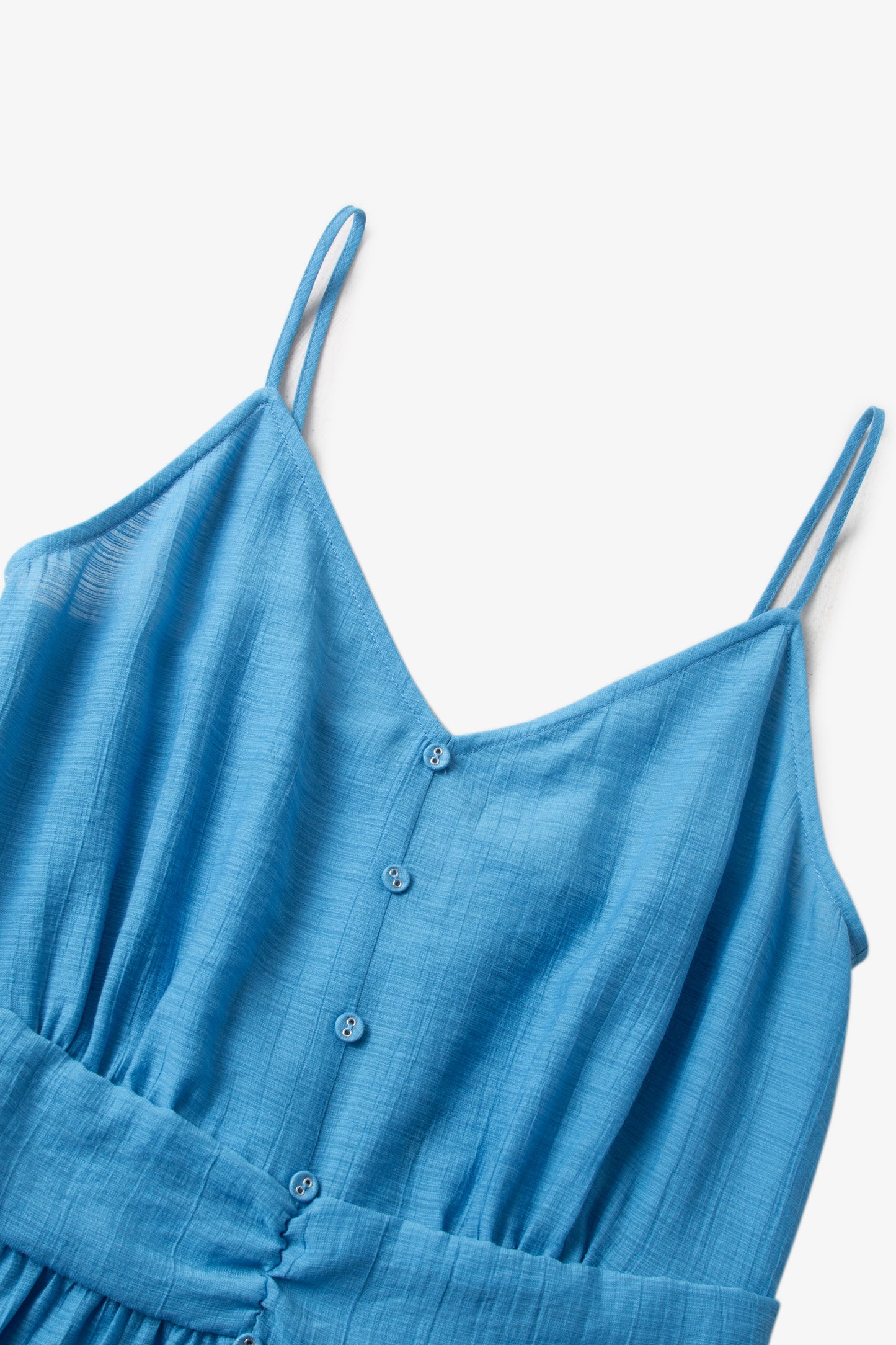 Waist-Cinching Spaghetti-Strap Maxi Dress
