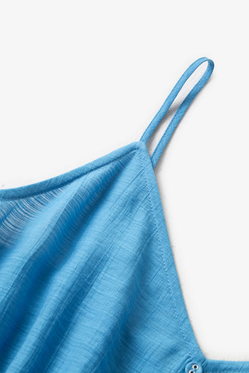 Carica immagine 1 in visualizzazione galleria. Waist-Cinching Spaghetti-Strap Maxi Dress