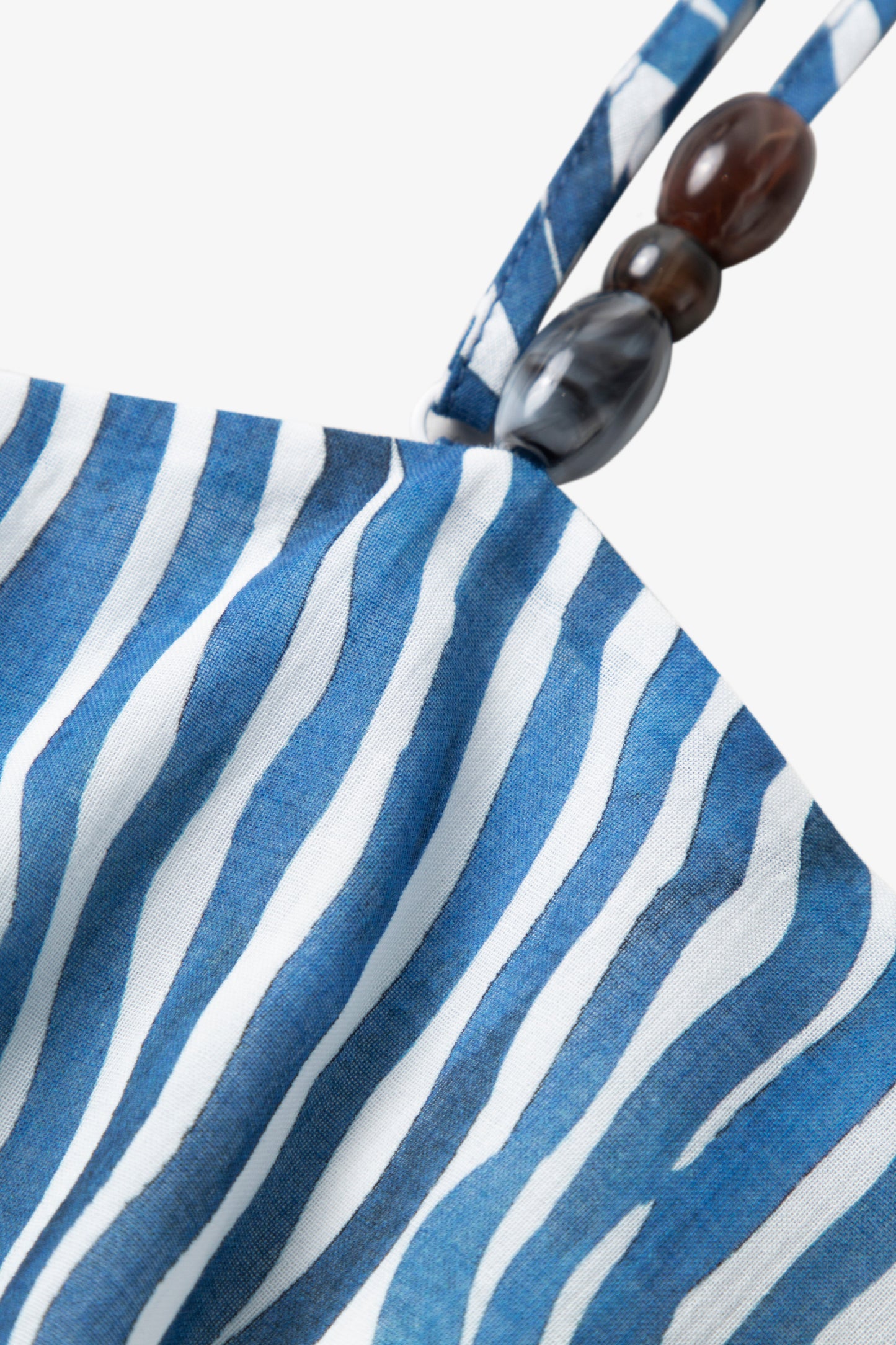 Cotton Stripe Spaghetti-Strap Midi Dress