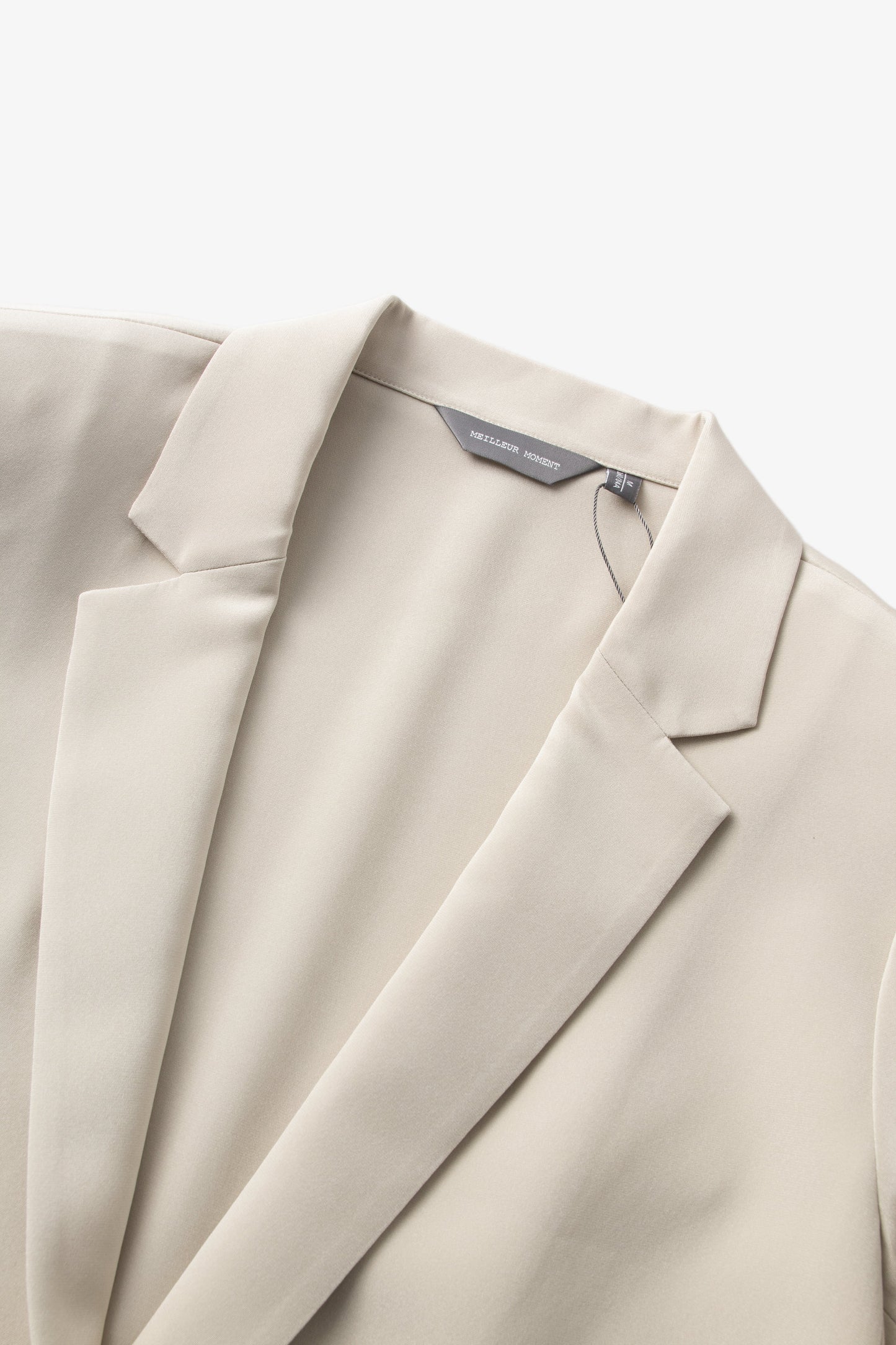 Relaxed-Fit Structured Shoulder V-Neck Short-Sleeve Blazer