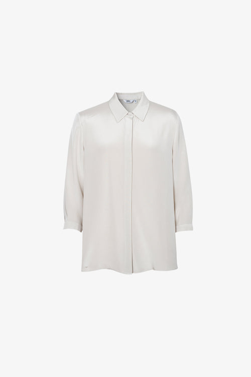 Carica immagine 1 in visualizzazione galleria. Relaxed-Fit Structured Shoulder Lapel Three-Quarter Sleeve Shirt
