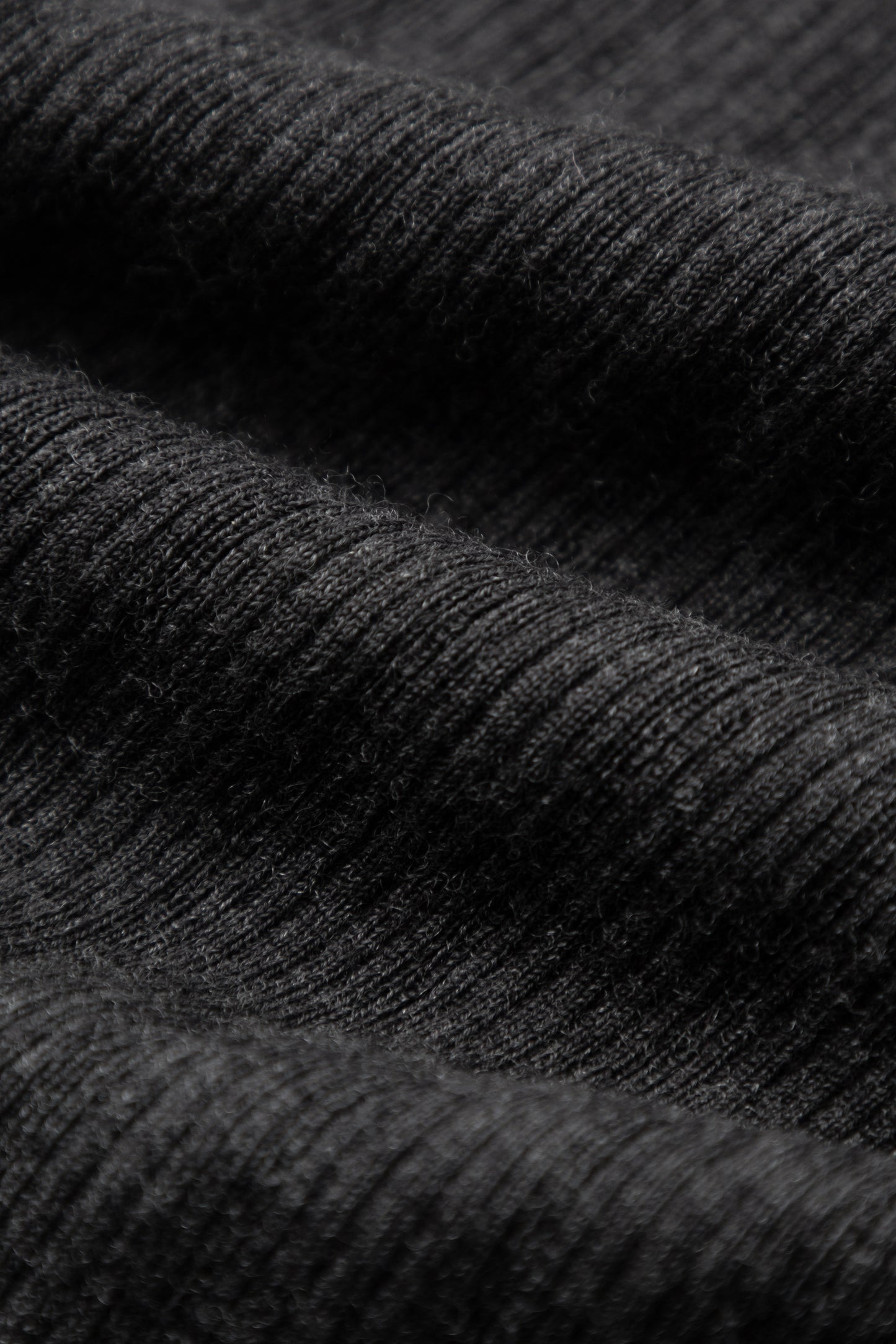 Fitted Pure Wool Ribbed Sweater