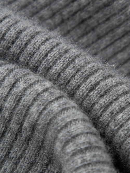 Load image 1 in gallery view. Smoky gray cashmere sweater