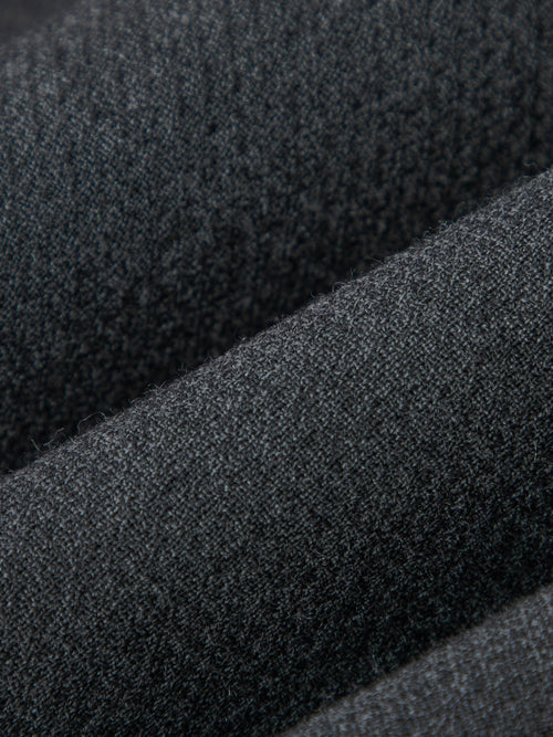 Charger l'image 1 dans la galerie. Veste courte en tweed, grise, col rond, manches longues