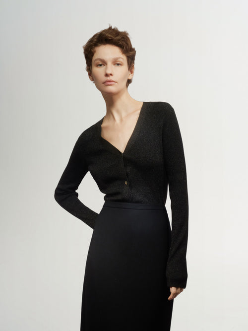 Load image 1 in gallery view. Black wool sweater