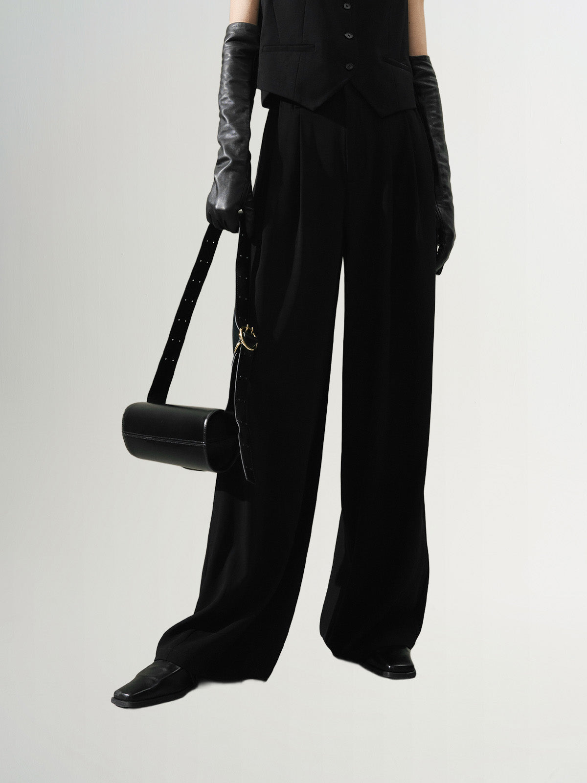 Smooth casual black pants