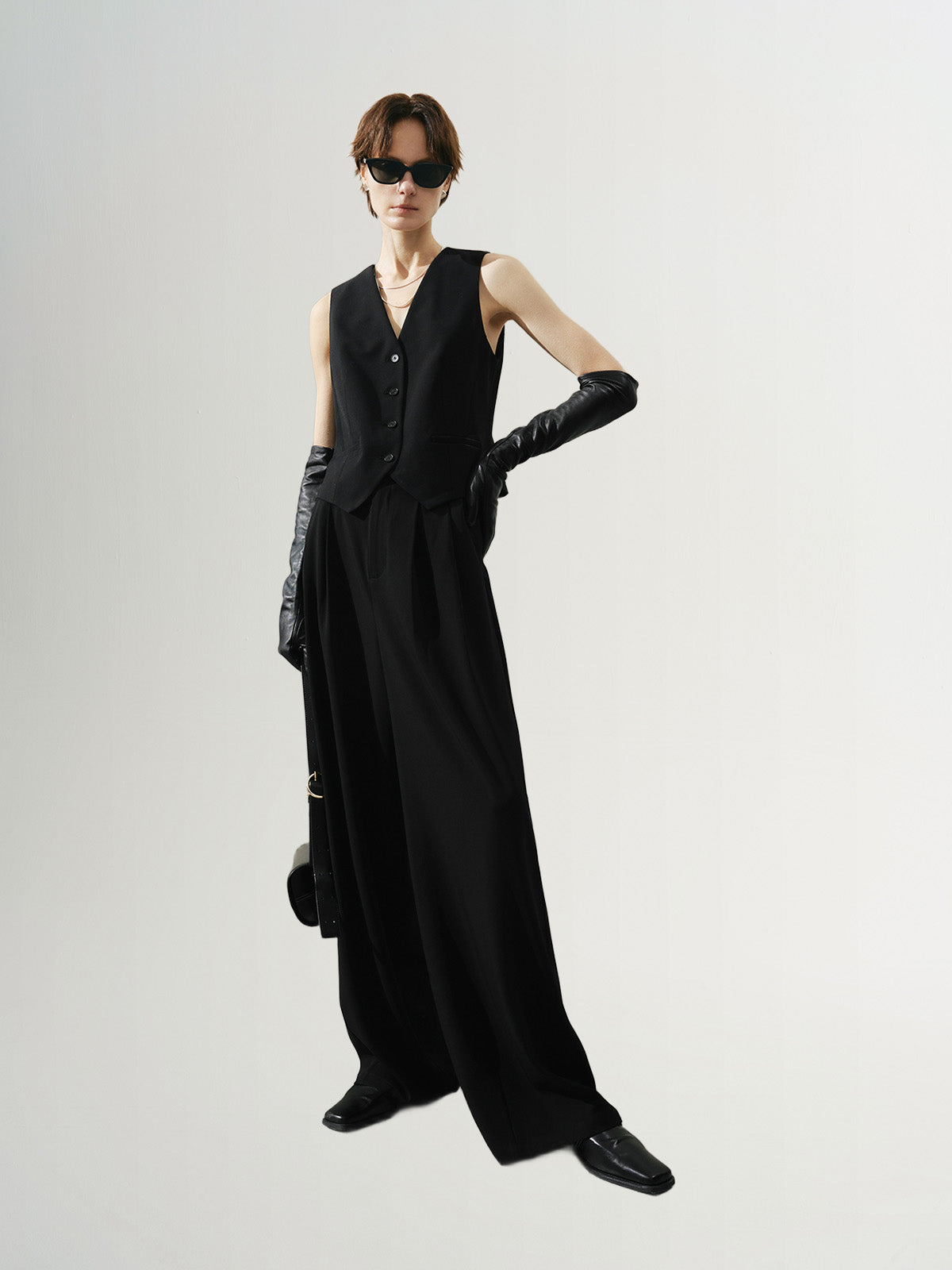 Smooth casual black pants