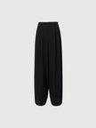 Pantalon noir décontracté lisse