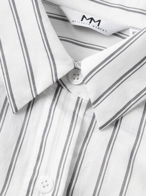 Charger l'image 1 dans la galerie. Chemise à manches longues à col classique et rayures