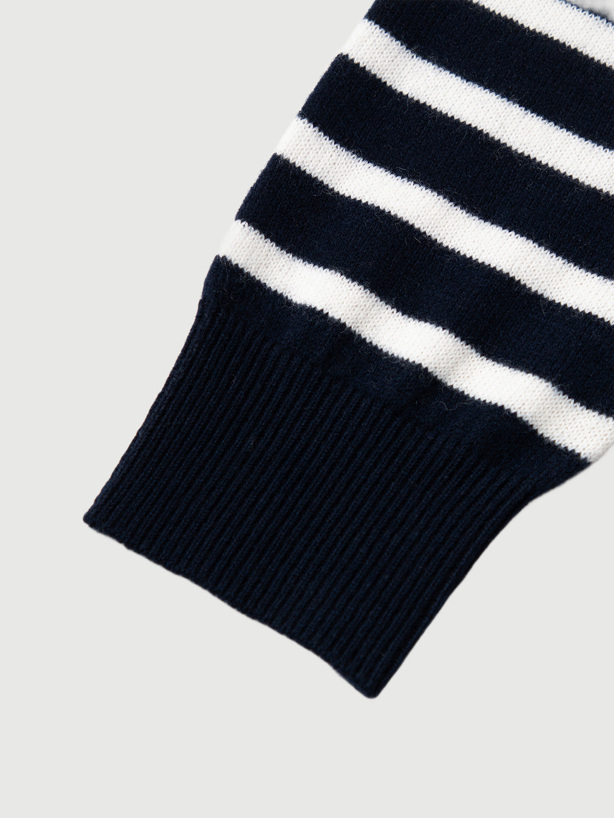 Pull à capuche marinière