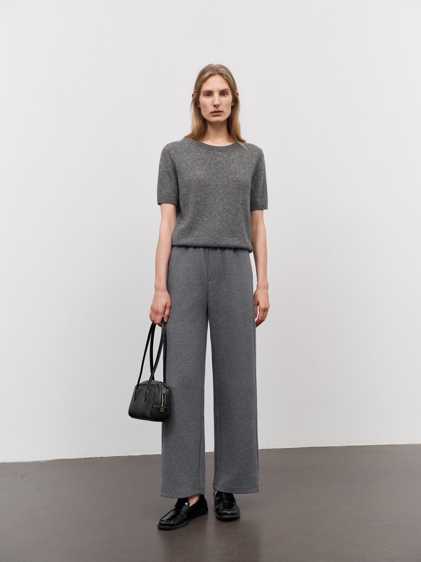 Lightweight Cashmere-Silk Short-Sleeve Sweater