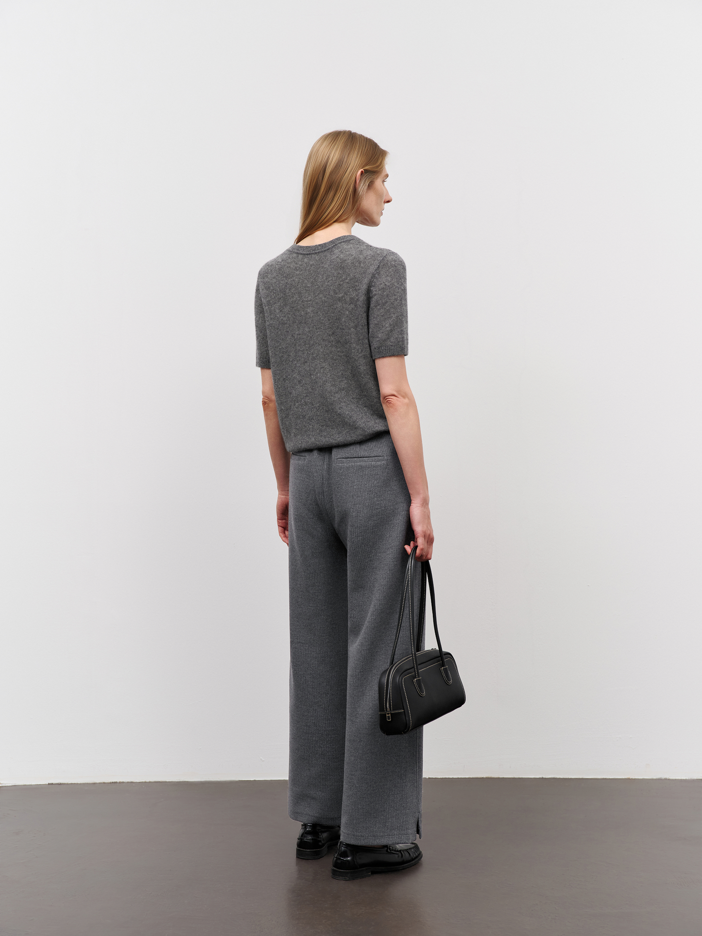Lightweight Cashmere-Silk Short-Sleeve Sweater