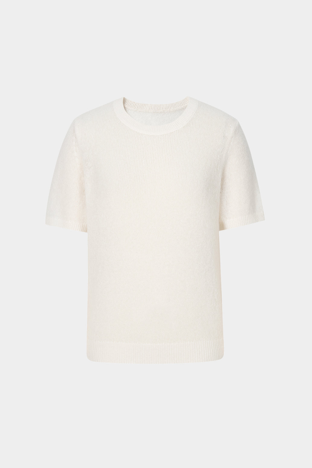 Lightweight Cashmere-Silk Short-Sleeve Sweater