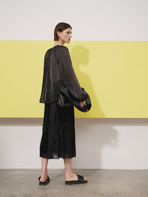 Load image 1 in gallery view. Black blouse
