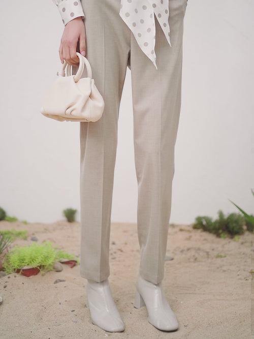 Load image 1 in gallery view. Women's Dark Gray Straight Fit Stable High Waist Trousers