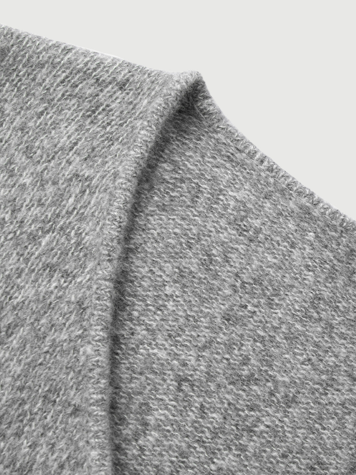 Gray cashmere V-neck cardigan with buttons