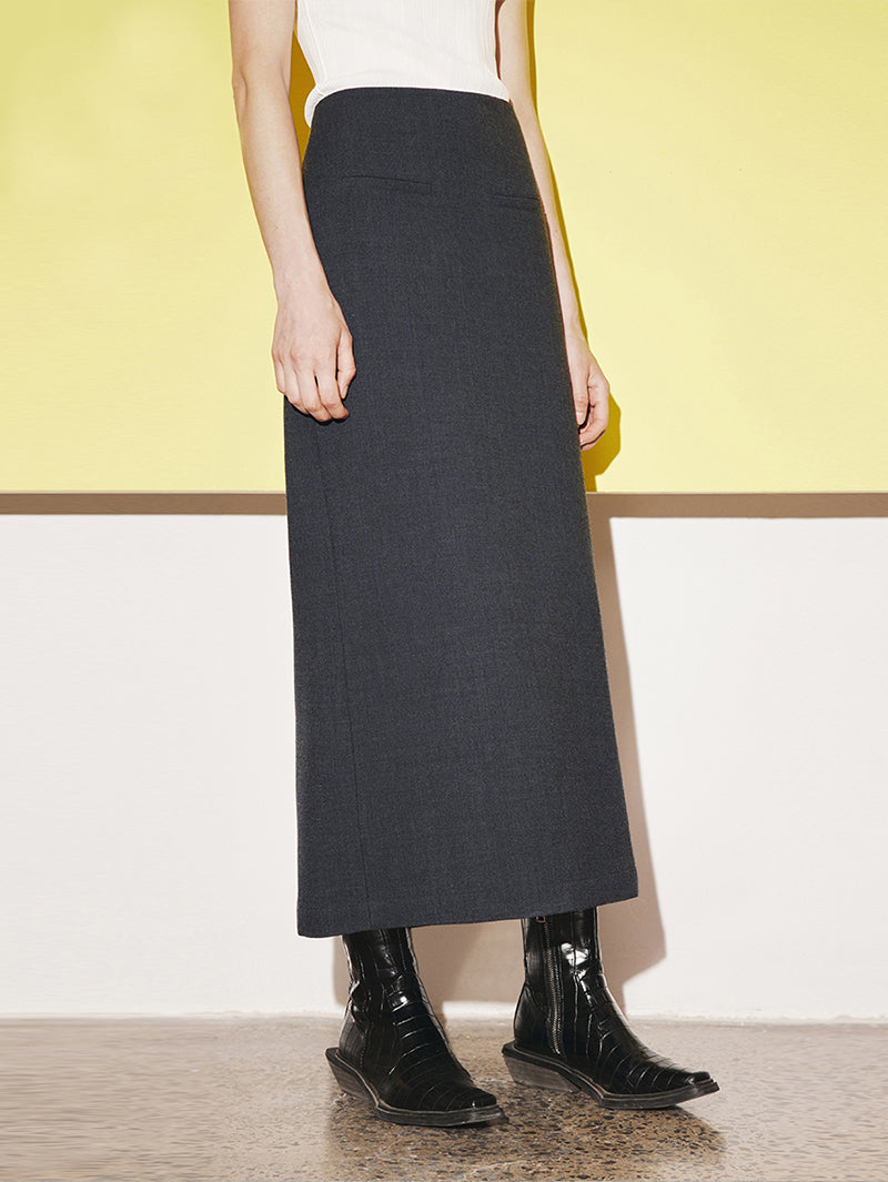 Women's Premium Drak Gray Classic Pure Wool Short Jacket Suit