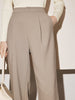 Women's Khaki Stable Straight Leg Cuffed Trousers
