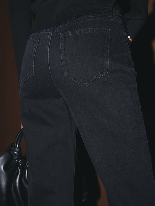 Load image 1 in gallery view. Women's Black Skinny Fit Mid Waist Jeans