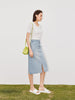 Women's Light Blue A Line Short Denim Skirt