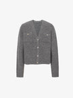 Ensemble jupe et veste courte en tweed gris en laine