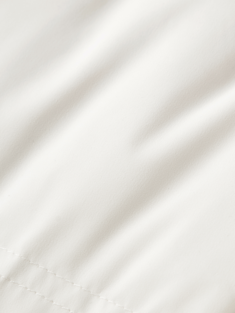 Women's White Waterproof Goose Mid-Length Puffer Jacket