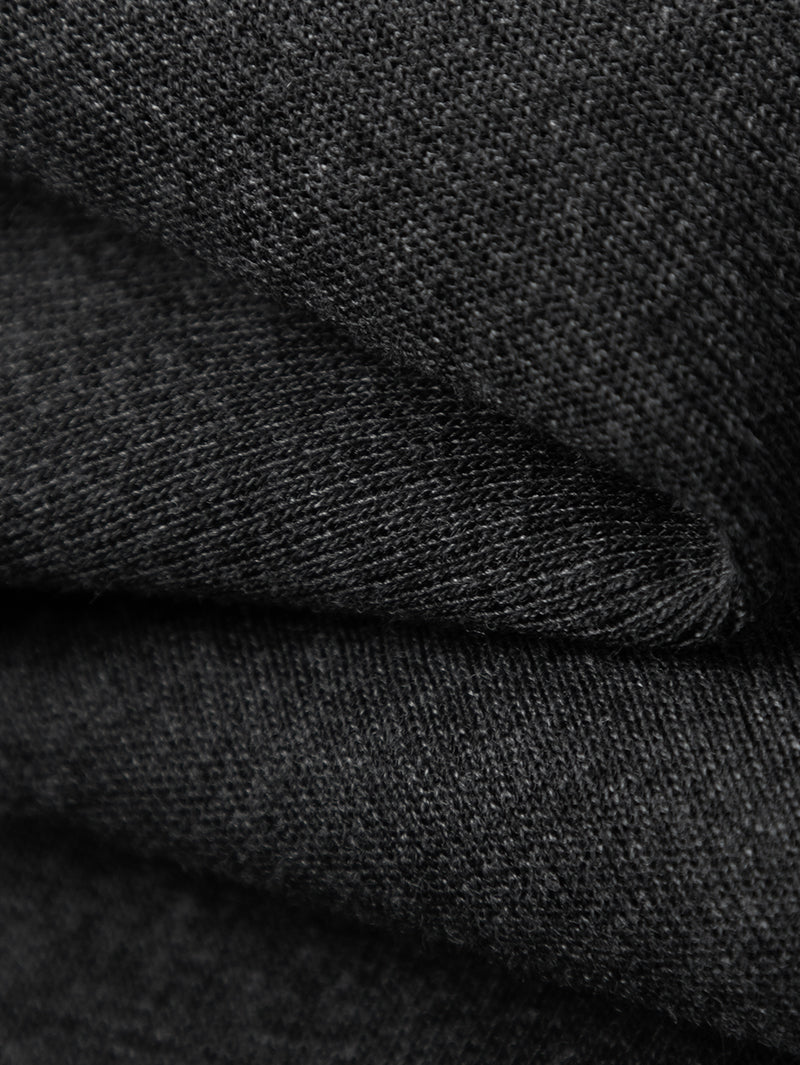 Women's Dark Gray Straight Woolen Short Skirt