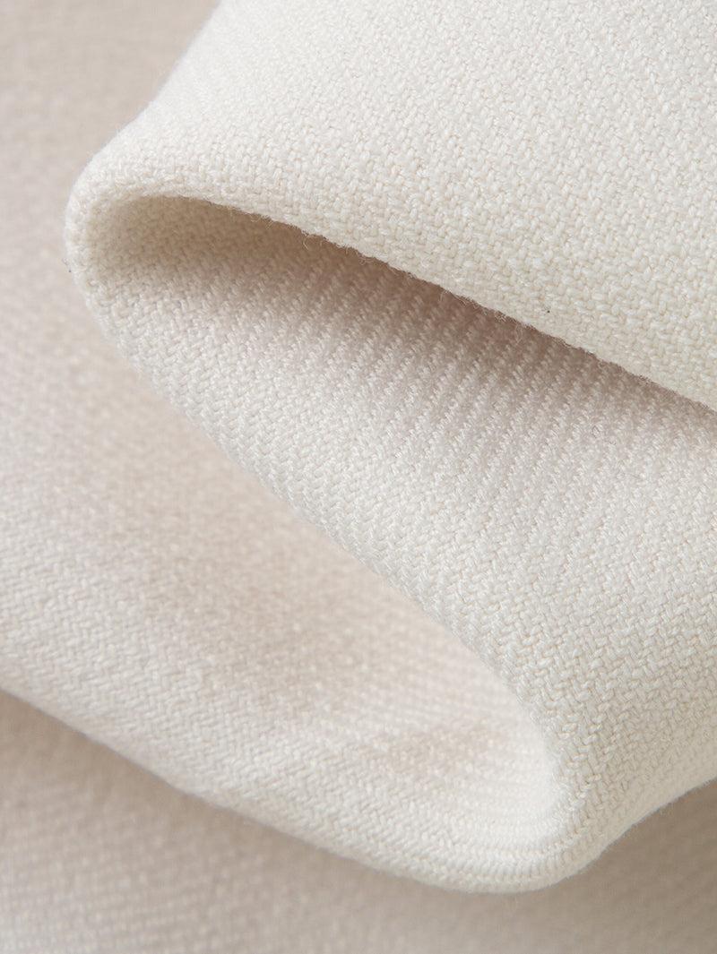 Women's White Regular Fit High Waist Leg Slit Trousers