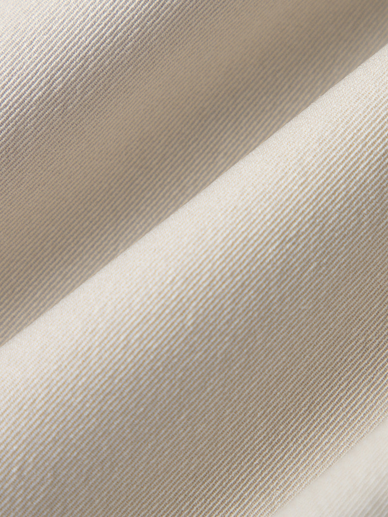 Double-breasted, straight trench coat with notched lapel collar, beige