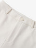 Women's White Regular Fit High Waist Leg Slit Trousers