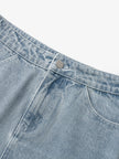 Women's Light Blue A Line Short Denim Skirt